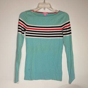 Lilly Pulitzer Multi-Color Long Sleeve Sweater Shirt Women Size XS (read)